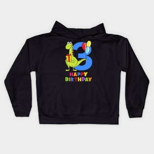 3rd Birthday Party 3 Year Old Three Years Kids Hoodie